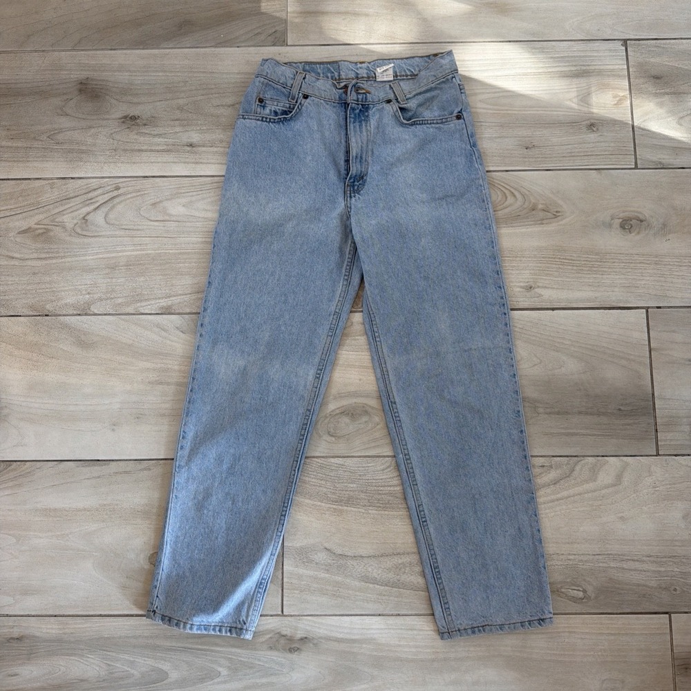 Vintage Levi's 505 Student Jeans Mens 29W 28L Light Wash Denim Orange Tab